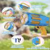 Upgraded Bubble Machine Gun, Built-in Solution, Automatic Blower, 8000+ Bubbles Per Minute for Kids Adults Maker Christmas Toys Indoor Outdoor Wedding Birthday Party - Blue view 3