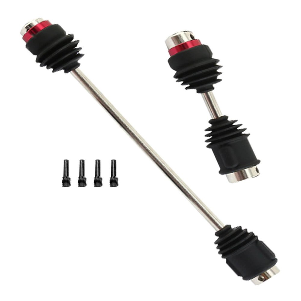 RCMYou Centor Drive Shaft Upgrades Part for 1/10 E-Revo VXL Brushess(E-Revo 2.0),Front Rear #45 Steel Centor Driveshafts CVD Hop-up,Replace #8655R,2-Pack,Black (More Powerful)