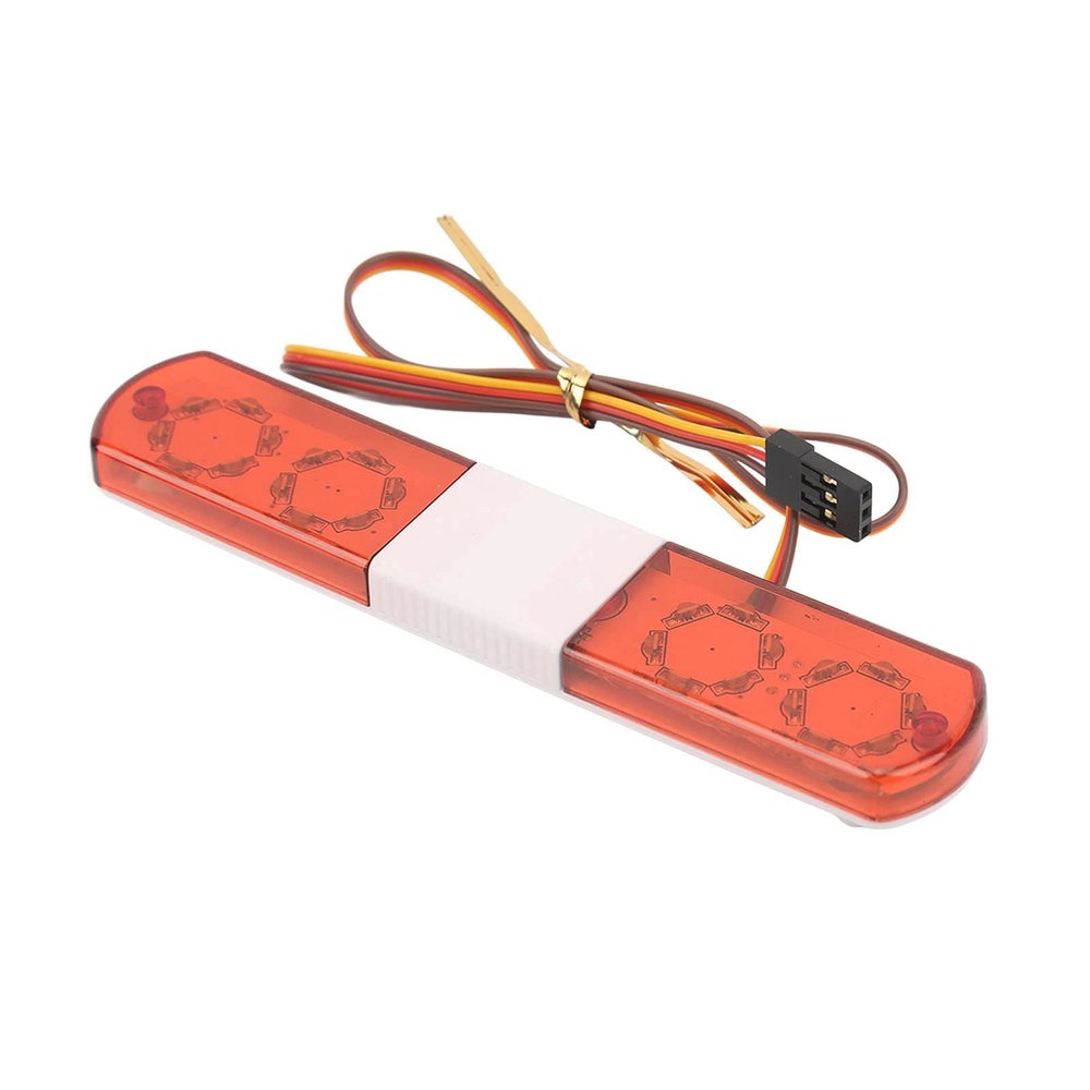 RC Car Alarming Light,RC Model LED Police Night Light Bar Flash Lamp LED Alarming Light for 1/8 1/10 RC Cars(Red)
