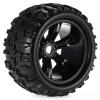 LAFEINA 150mm RC Pre-glued Tires and Wheels Set, 17mm Hex Tyres for 1:8 Monster Car Redcat Rovan HPI E-MAXX Savage Flux HSP Kyosho Hobao Arma Kraton (4 PCS) view 3