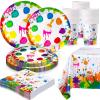 122 Pcs Art Paint Party Decorations Sip and Art Party Supplies, Artist Paint Plates Napkins Cups Plastic Tablecloth Artist Tableware Serves 24 Guests for Birthday view 1