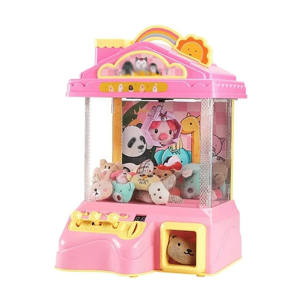 Beyori Mini Electric Claw MachineHousehold Doll Machine with Light Music Coin Candy Game Console Electronic Claw Toy Children Gifts