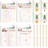 135 Pieces Christmas Party Games Sets, 125 Funny Happy Holiday Party Games Paper Cards with 10 Editable Pencils Gifts for Christmas Eve Winter Themed Family Party Game Supplies (Email Answers Sheet) view 1