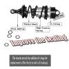 RCMYou Shock Absorber Upgrades for 1/7 Felony 6S BLX,Infraction 6S BLX,Limitless Roller Speed Bash,4Pcs Front Rear RC Shocks Damper Parts,Adjustable Hop Ups,Replace #ARA330627,Black view 4