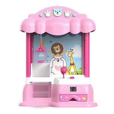 Beyori Claw Toy, Mini Claw Machine, Coin-Operated Children's Toy Clip Doll Machine Small Mini Home Grabbing Game for Kids Enjoy Unlimited Fun (Color : Pink)