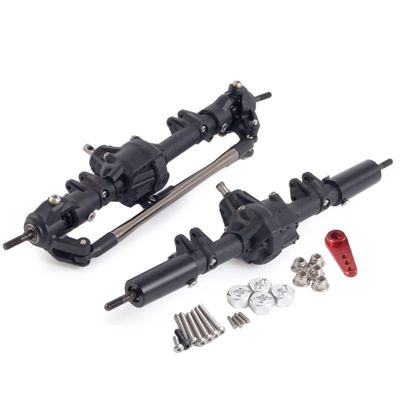 Rc Crawler 1/10 Nylon AR44 Straight Front and Rear axles with Metal Front Reverse Bevel Gear for 1/10 RC Tracked SCX10 II 90046 47 R-G-T 86100