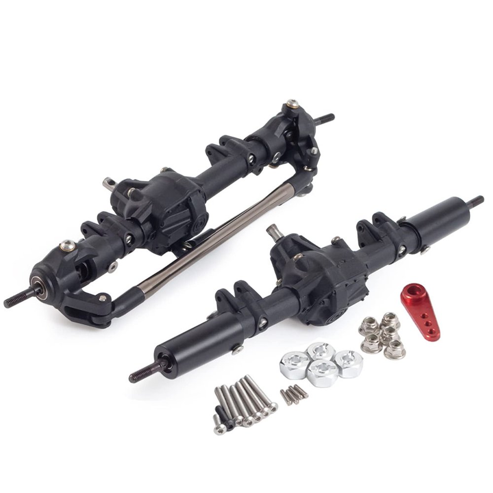 Rc Crawler 1/10 Nylon AR44 Straight Front and Rear axles with Metal Front Reverse Bevel Gear for 1/10 RC Tracked SCX10 II 90046 47 R-G-T 86100