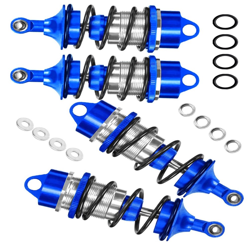 RCMYou Shock Absorber Upgrades for 1/7 Felony 6S BLX,Infraction 6S BLX,Limitless Roller Speed Bash,4Pcs Front Rear RC Shocks Damper Parts,Adjustable Hop Ups,Replace #ARA330627,Navy Blue