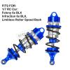 RCMYou Shock Absorber Upgrades for 1/7 Felony 6S BLX,Infraction 6S BLX,Limitless Roller Speed Bash,4Pcs Front Rear RC Shocks Damper Parts,Adjustable Hop Ups,Replace #ARA330627,Navy Blue view 2
