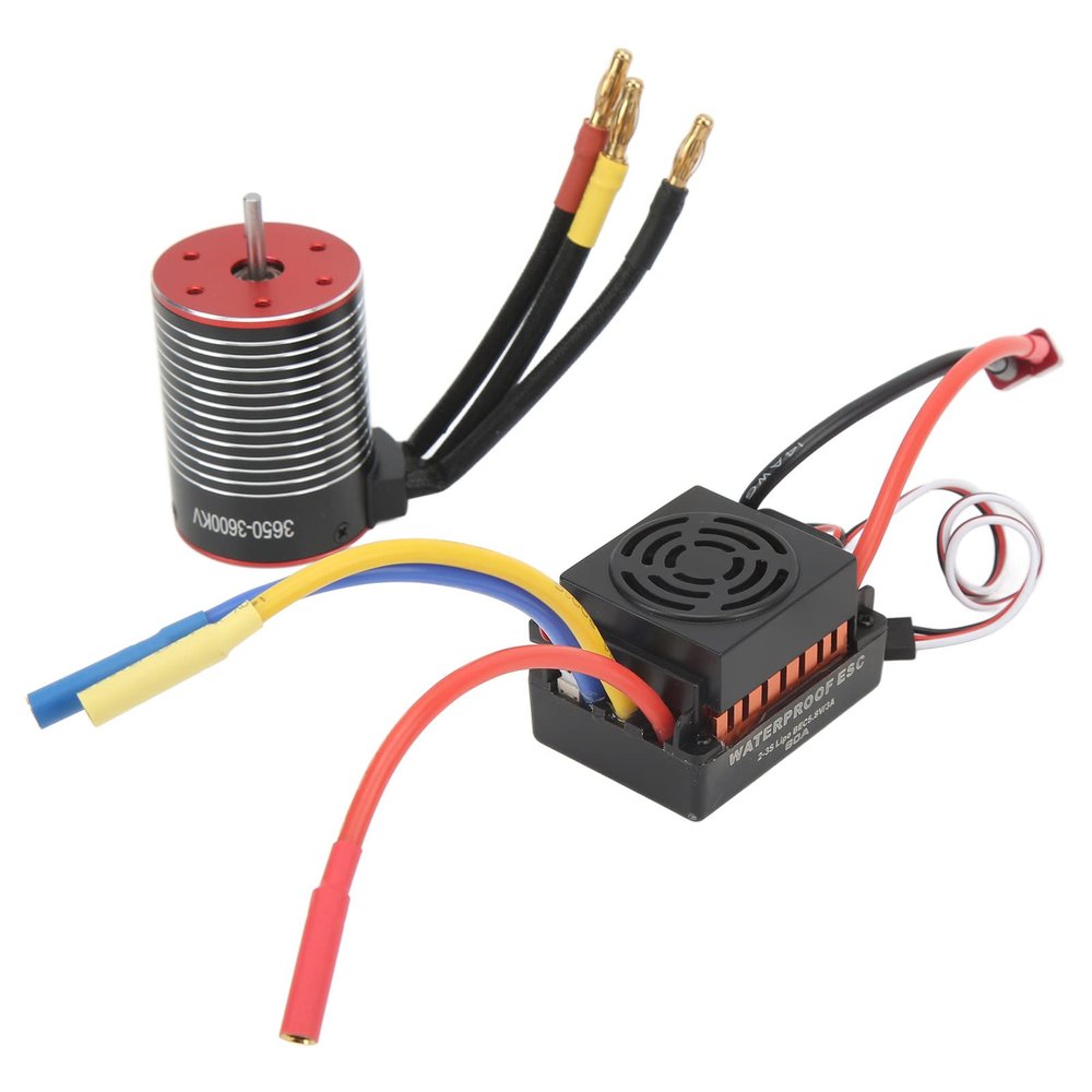 3600KV Brushless Motor 60A ESC Combo, Specially Designed for RC Model car, High Torsion Brushless Motor ESC Set for 1/10 for 1/12 for 1/16 RCBody Parts