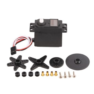 Alomejor RC Servo, Low Noise High Speed, Standard Servo Motor, Plastic Gear for RC Racing Model Building Drones Robotics Control Hobbyists Engineers