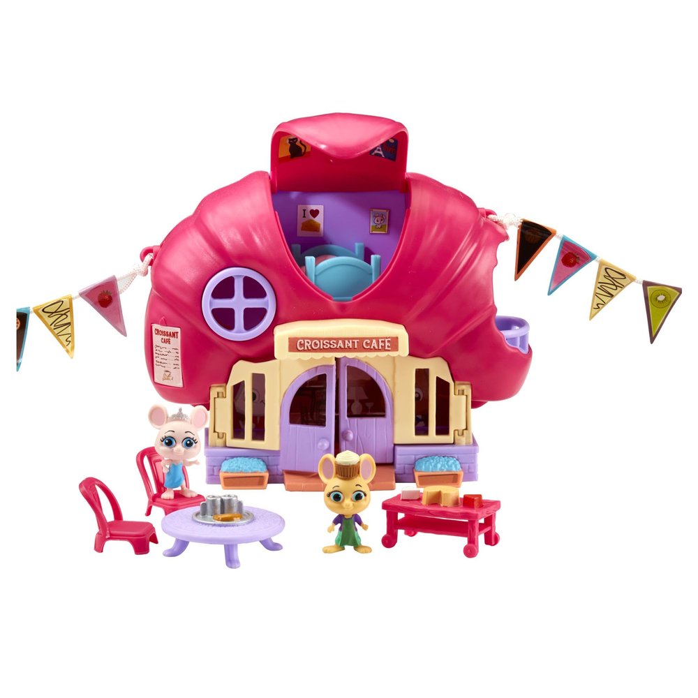Character Options 07394 Millie & Friends Mouse in The House Croissant Caf, Collectable Toys, Imaginative Play, Playset, Gift for 3-7 Year Old