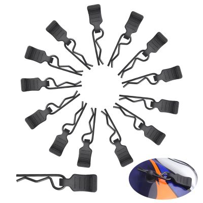 AllinRC 50PCS RC Clips RC Body Clips with Pull Tabs for All 1/16 1/18 Traxxas Axial Redcat Tamiya Team Associated RC Car Shell (Black)