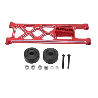 Aluminum Alloy Wheelie Bar Set for 1/10 22S 2WD RC Drag Car, Red Front Rear Suspension Arms, Racing Upgrade Parts