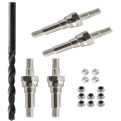 RCMYou Shock Standoff Upgrades Part for 1/8 1/7 6S BLX 4WD Typhon Kraton Outcast Mojave Notorious Infraction Felony Talion Limitless 6S BLX,4PCS #45 Steel EXB Shock Standoff,#ARA330703,Silver