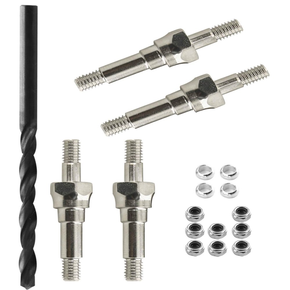 RCMYou Shock Standoff Upgrades Part for 1/8 1/7 6S BLX 4WD Typhon Kraton Outcast Mojave Notorious Infraction Felony Talion Limitless 6S BLX,4PCS #45 Steel EXB Shock Standoff,#ARA330703,Silver
