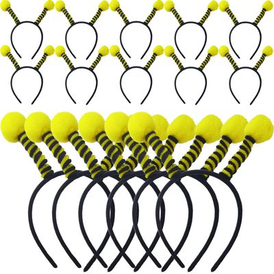 TIHOOD 14PCS Bee Tentacle Headbands Bee Hair Bands Hair Hoop for Women Girls Halloween Christmas Party Supplies