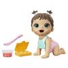 Baby Alive Lil Snacks Doll, Eats and Poops, Snack-Themed 8-Inch Baby Doll, Snack Box Mold, Toy for Kids Ages 3 and Up, Brown Hair view 1
