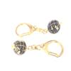 Natural Inlayed Spinning/Fidget Gemstone World Globe Keychain (Black Onyx Ocean) view 1