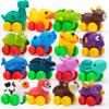 JOYIN Animal Cars, Soft Rubber Car Set Toy, Baby Mini Vehicles, Bath Toy Car for Boys and Girls,Summer Beach and Pool Activity Gift, Party Favors for Kids, Christmas Kids Gifts view 1