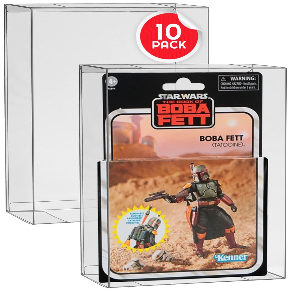 EVORETRO Action Figure Display Case Protector Compatible with Star Wars, Marvel Legends & GI Joe (Carded) 3.75'' Figurine 6/9, 44MM Depth