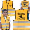 AnapoliZ Kids Construction Vest | Worker Costume | Party Dress Up | Zone Vest for Children | Yellow Reflective, Velcro Closure view 1