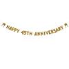 Betteryanzi Gold Glitter Banner for 45th Wedding Anniversary Party Decorations Supplies, Pre-Strung, Glitter Paper Garlands Backdrops,Letters Gold Happy 45TH Anniversary view 1
