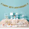 Betteryanzi Gold Glitter Banner for 45th Wedding Anniversary Party Decorations Supplies, Pre-Strung, Glitter Paper Garlands Backdrops,Letters Gold Happy 45TH Anniversary view 3