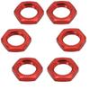 Aluminum RC Wheel Nuts 17mm Thread 1.0mm for RC ARRMA HSP AXIAL FS HIMOTO Redcat Upgraded Hop-Up Parts 8pcs/Set (Red) view 2
