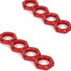 Aluminum RC Wheel Nuts 17mm Thread 1.0mm for RC ARRMA HSP AXIAL FS HIMOTO Redcat Upgraded Hop-Up Parts 8pcs/Set (Red) view 3