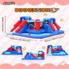 AirMyFun Bounce House,Bouncy Castle with Ball Pit,Inflatable Kids Double Slide with Air Blower, Castle Bouncer for Children Jumping Outdoor and Indoor Party view 2