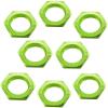 8 pcs Aluminum RC Wheel Nuts 17mm Thread 1.0mm for ARRMA HSP AXIAL FS HIMOTO Redcat Upgraded Hop-Up Parts (Green) view 1