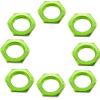 8 pcs Aluminum RC Wheel Nuts 17mm Thread 1.0mm for ARRMA HSP AXIAL FS HIMOTO Redcat Upgraded Hop-Up Parts (Green) view 2