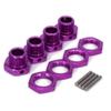 Aluminum 17mm Hex Wheel Nuts Adapter for Arrma 6s BLX Infraction Limitless Mojave Typhon hopups Upgrade Parts 4 pcs/Set(Purple) view 1