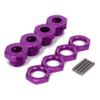 Aluminum 17mm Hex Wheel Nuts Adapter for Arrma 6s BLX Infraction Limitless Mojave Typhon hopups Upgrade Parts 4 pcs/Set(Purple) view 2