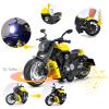 CYYSFIVQZ Toy Motorcycle,Pull Back Motorcycle Toy with Sounds and Lights,1:12 Alloy Motorcycle Model for Boys,Pull Back Motorcycle Toys Gift for Boy Girl (Yellow) view 4