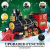 Gloween Christmas Train Sets for Under The Tree, Electric Train Toy with Steam, Light & Sound, Great for 3 4 5 6 7 8+ Year Old Kids Toddler Boys Girls view 2