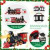 Gloween Christmas Train Sets for Under The Tree, Electric Train Toy with Steam, Light & Sound, Great for 3 4 5 6 7 8+ Year Old Kids Toddler Boys Girls view 4