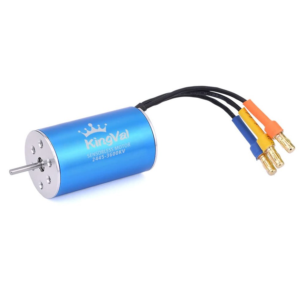 KingVal Replacement 2445 3600KV Sensorless Brushless Motor Shaft Diameter 2.3mm Compatible with 1/16 RC Car
