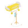 Zerodeko Medical Bed Toys with Miniature Hospital Bed and Infusion Bottle Set for Kids Pretend Play and Educational Role Play in Home and Classroom view 1