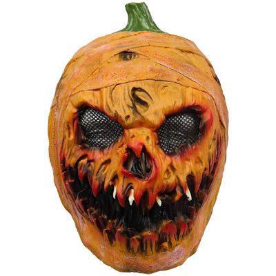 YQkoop Halloween Pumpkin Mask Creepy Pumpkin Head Mask Novelty Scary Halloween Costume Party Props