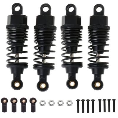 Aluminum RC Shocks Absorbers Damper for Tamiya TT01 Mf-01x 1/10 RC Car Upgrades Parts 4 pcs/set(Black)