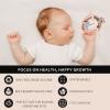 AULEGE Baby Teething Toy for Babies 3-12 Months, Silicone Baby Teether Toys with Rattle, Rattle Sensory Teether Toy, Baby Chew Toys for Teething Relief, BPA Free, Milk White view 2