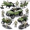 78-in-1 Army Men Toys Sets with Realistic Military Truck/Helicopter/Kayak Boat/Motorcycle/Army Men Action Figures/Weapon Gears, Army Toys Gift for Boys Kids 4-7 6-8 8-14 Fun Birthday Party Favors view 1