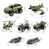 78-in-1 Army Men Toys Sets with Realistic Military Truck/Helicopter/Kayak Boat/Motorcycle/Army Men Action Figures/Weapon Gears, Army Toys Gift for Boys Kids 4-7 6-8 8-14 Fun Birthday Party Favors view 3
