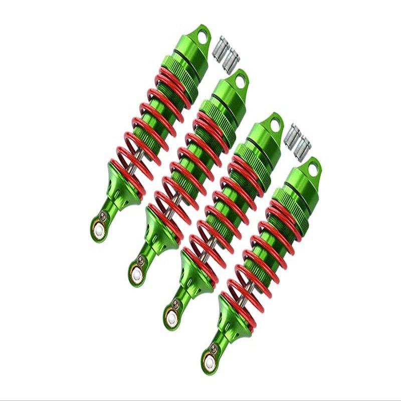 Aluminum Front Or Rear Adjustable Spring Dampers (85mm) with Aluminum Ball Ends For Traxxas 1:10 Revo/Revo 3.3 / E-Revo Brushless/E-Revo VXL 2.0-2Pr Set Green