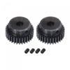 uxcell 1Mod 32T Pinion Gear 8mm Bore Hardened Steel Motor Rack Spur Gear with Step for RC Car Truck Buggy Gear Drive, 2 Set view 1