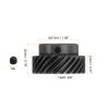 HARFINGTON Helical Bevel Gear with Key Slot 10mm Aperture 24T 1 Mod Hardened 45# Steel Spur Diff Differential Motor Spiral Bevel Gear RC Replacement Parts, Right Direction view 2