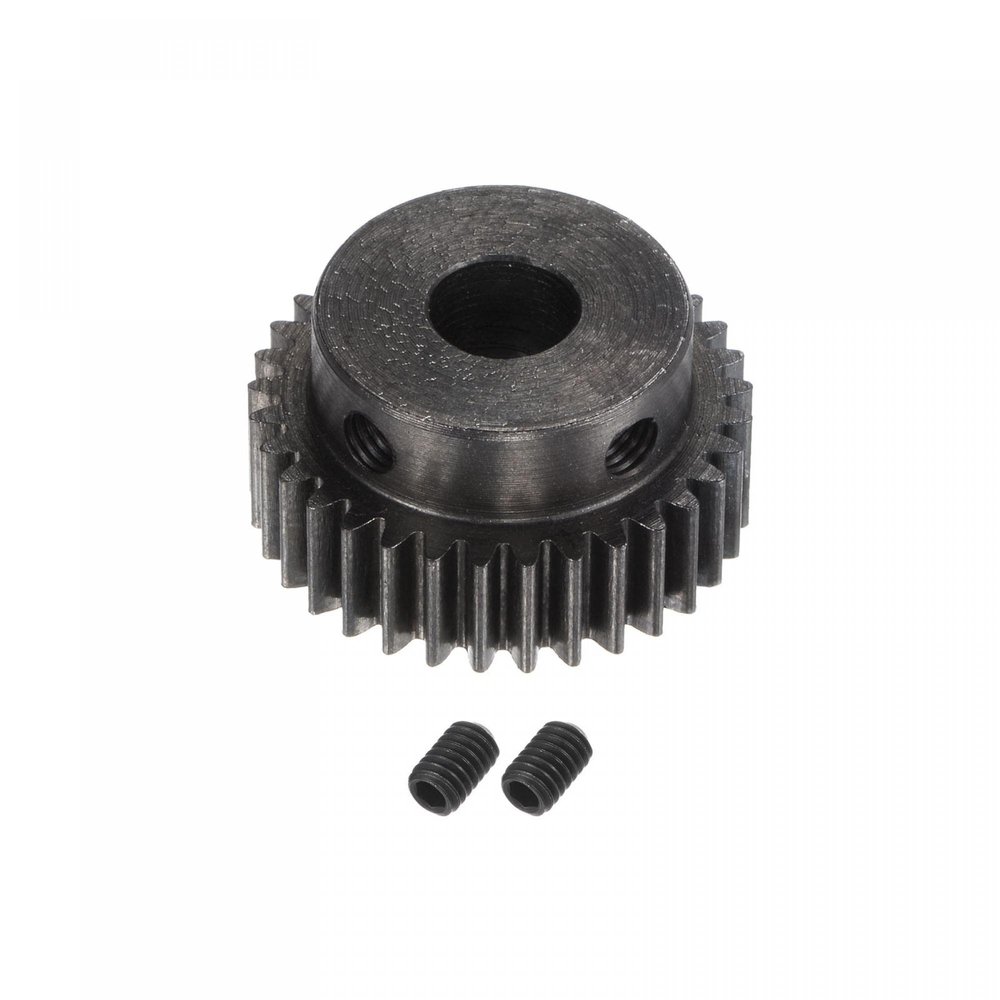 uxcell 1Mod 33T Pinion Gear 10mm Bore Hardened Steel Motor Rack Spur Gear with Step for RC Car Truck Buggy Gear Drive