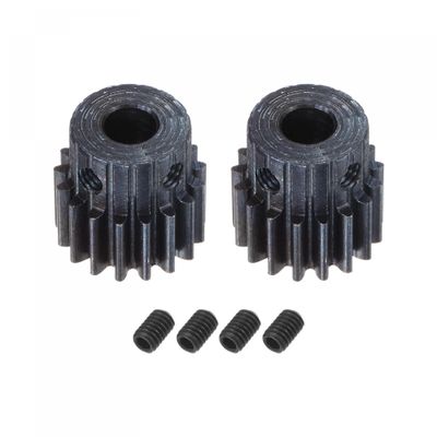 uxcell 1Mod 17T Pinion Gear 6mm Bore Hardened Steel Motor Rack Spur Gear with Step for RC Car Truck Buggy Gear Drive, 2 Set